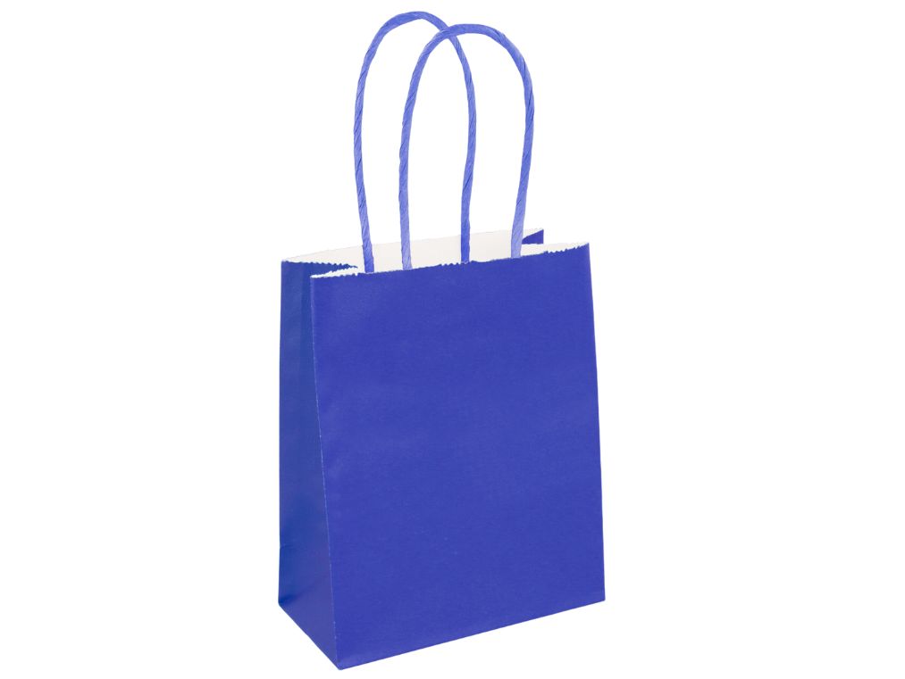 Mini Blue Paper Party Bag