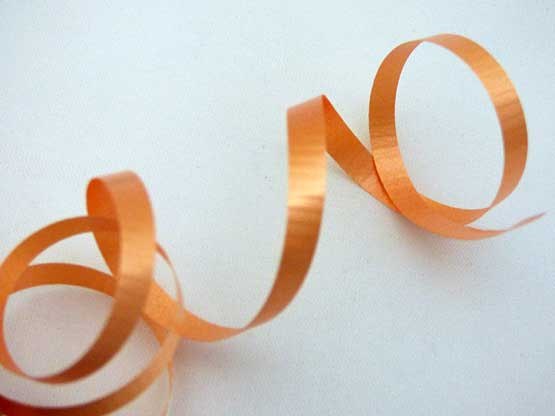 Length Orange Curling Ribbon