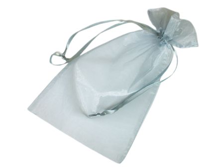 Giant Silver Organza Drawstring Bag