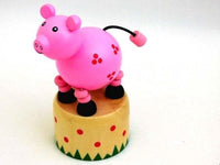 Wooden Pig Push-Up Toy