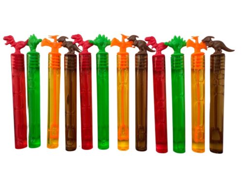 12 Pack Dinosaur Bubble Tubes