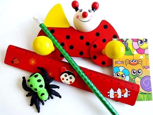 Wooden Ladybird Stationery Party Bag