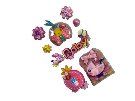 3D Baby Girl Stickers