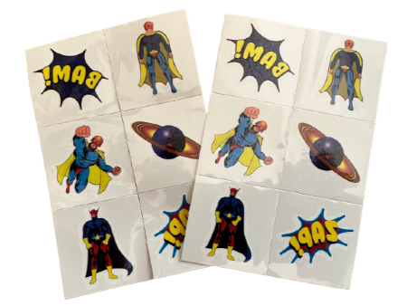 6 Superhero Tattoo Sheet