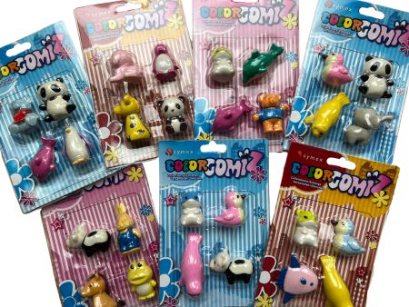 Animal Novelty Eraser Set