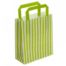 Lime Green Stripe Recyclable Carry Bag