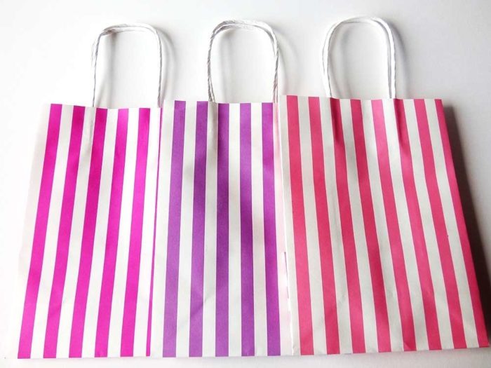 Lined Rose Recyclable Carrier Bag