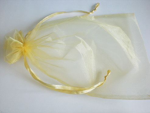 Giant Gold Organza Drawstring Bag