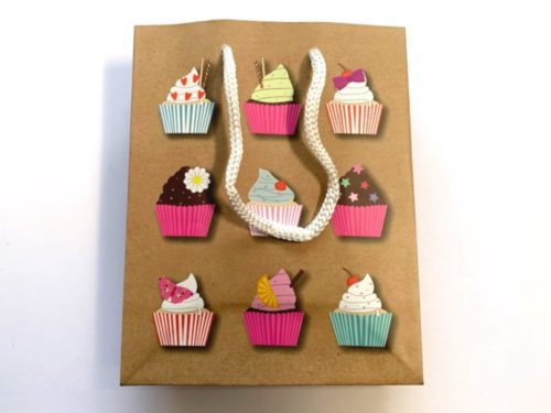 Cup Cake Paper Party / Gift Bag (15x12x6)