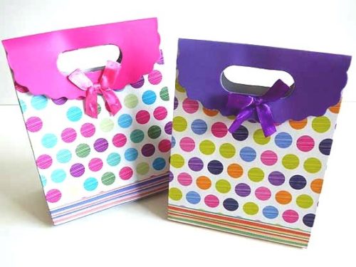 Spotty Gift Bag with Velcro Closure
