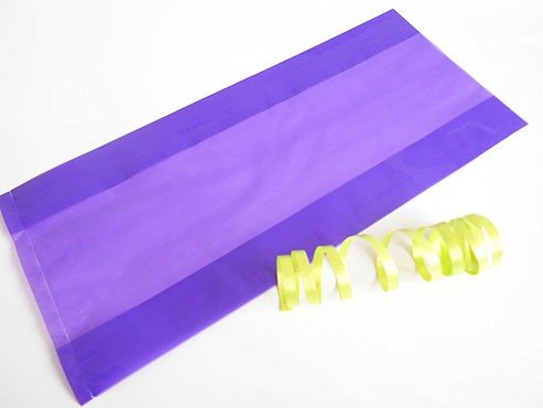 Clear Purple Cellophane Bag