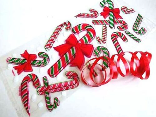 Christmas Candy Cane Cellophane Bag