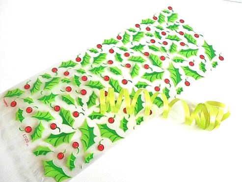 Holly Cellophane Bag