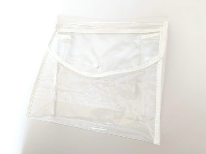 White Trimmed Wash Bag
