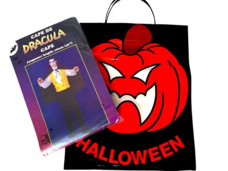 Dracula Cape in Pumpkin Bag