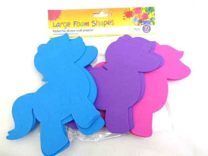 10 Large Foam Shapes - PONIES