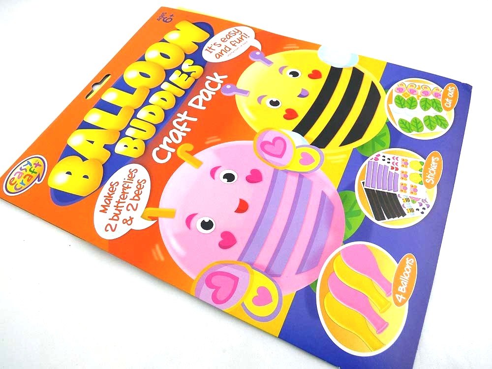 Easy Craft Kit - 4 Balloon Buddies - BUTTERFLIES & BEES