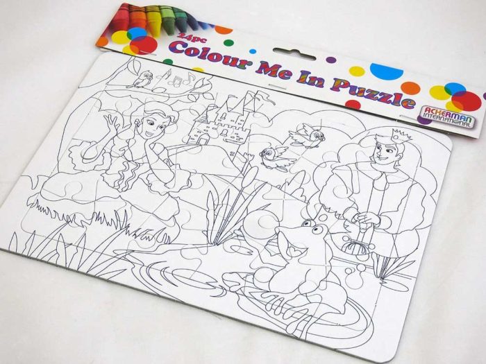 Colour Me In Puzzle - Princess