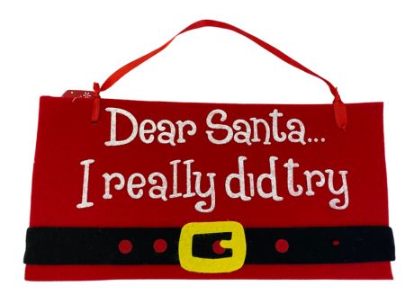 Felt Santa Message Plaque