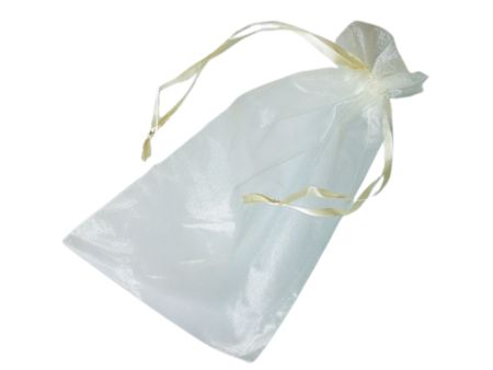 Giant Ivory Organza Drawstring Bag