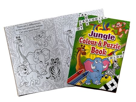 Jungle Colour & Puzzle Book