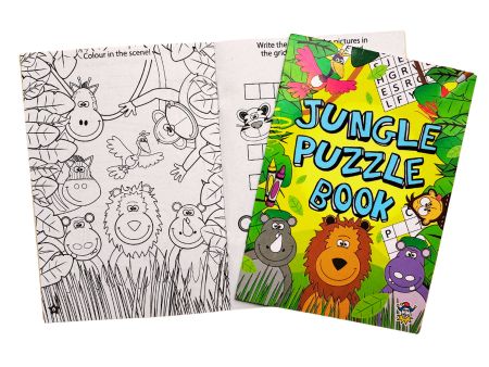 Jungle Colour & Puzzle Book