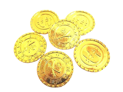 gold pirate coin party bag filler