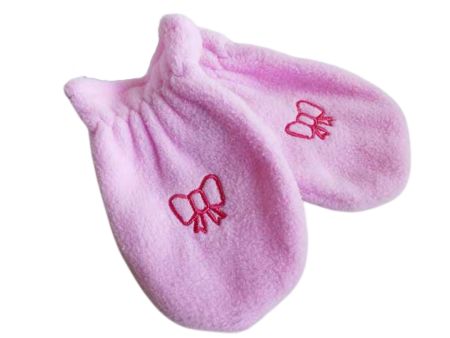 Pink Fleece Mittens