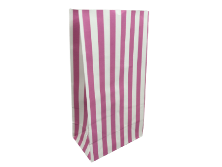 Pink Stripe Paper Bag