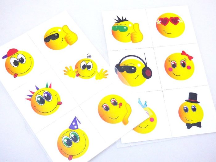 6 Smiley Tattoo Sheet