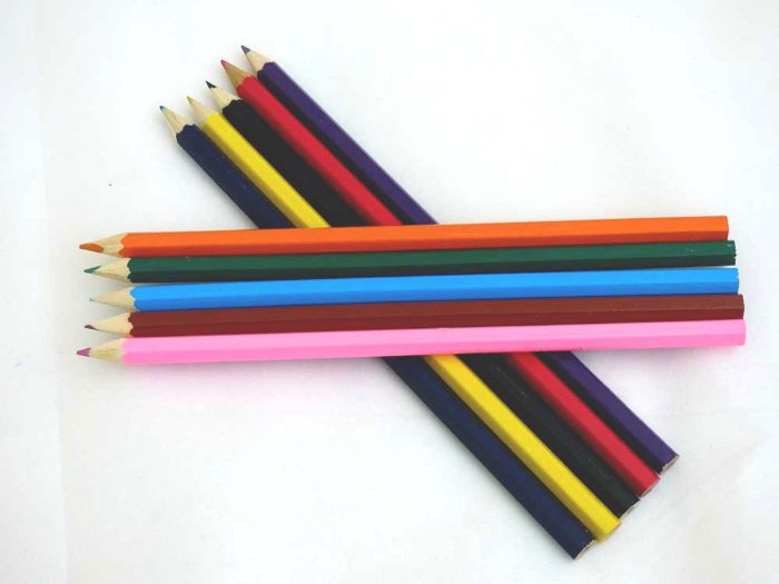 5 Assorted Loose Colouring Pencils