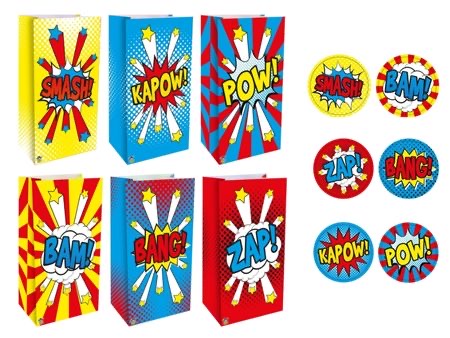 Superhero Party Bag & Sticker