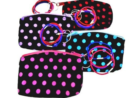 Spotty Flock Purse (+4  free hair elastics)