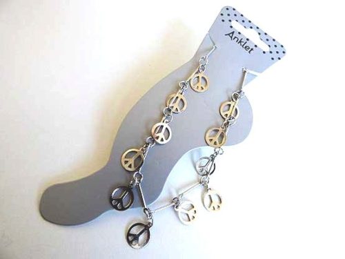 Peace & Love Chain Anklet