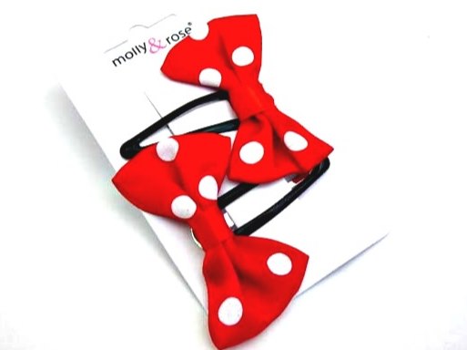 Minnie Mouse Spotty Hair Clips