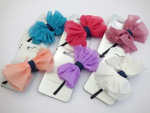 Rag Bow Hair Slide