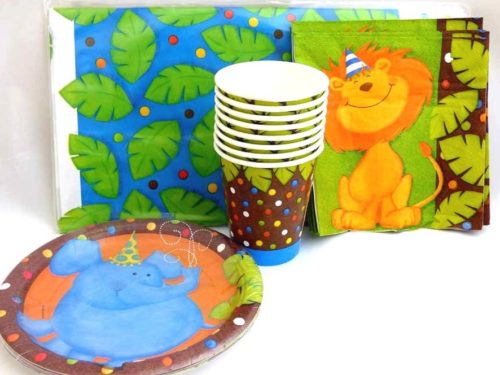 Jolly Jungle Table Setting Party Pack for 8 people