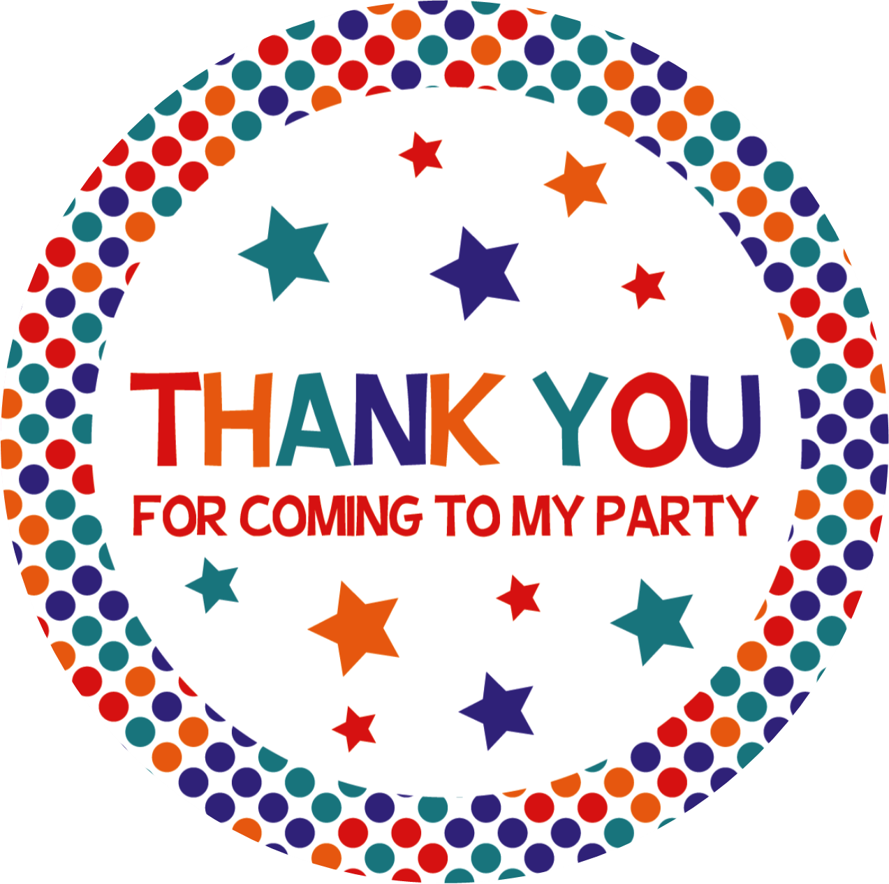 Carnival Thank You Label | Party Bags and Party Bag Fillers | Buy ...