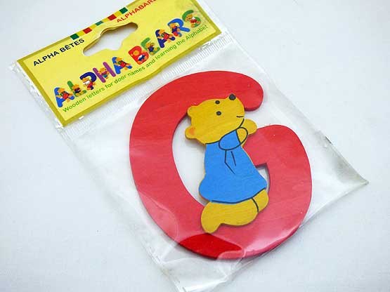 Wooden Alphabet Bear G