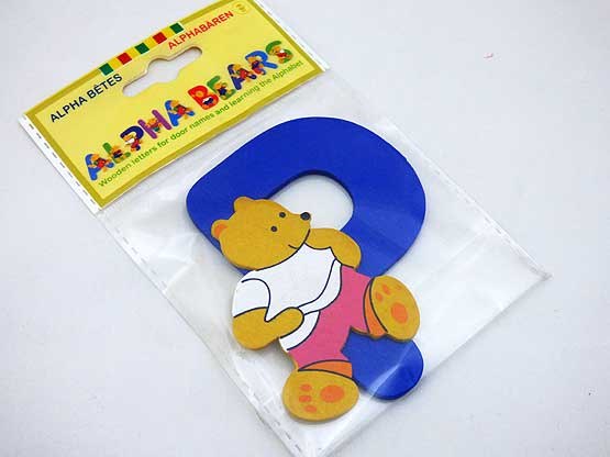 Wooden Alphabet Bear P