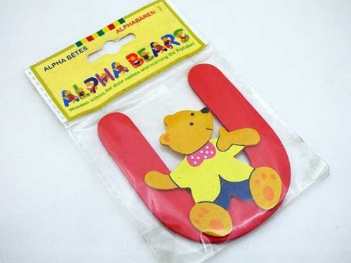 Wooden Alphabet Bear U