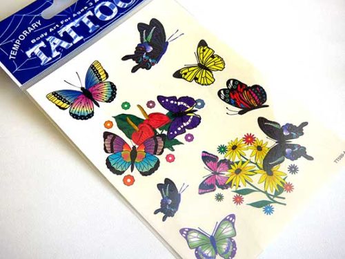 Bright Butterfly Tattoo Sheet