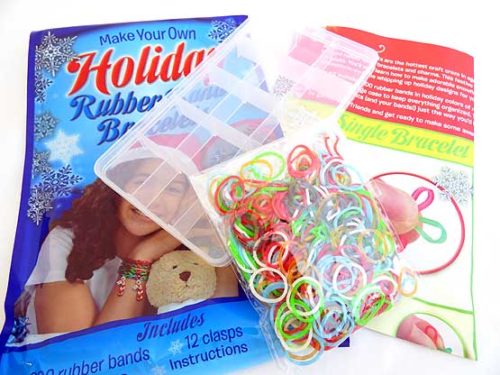 Christmas Glow in the Dark Rubber Band Bracelet Kit